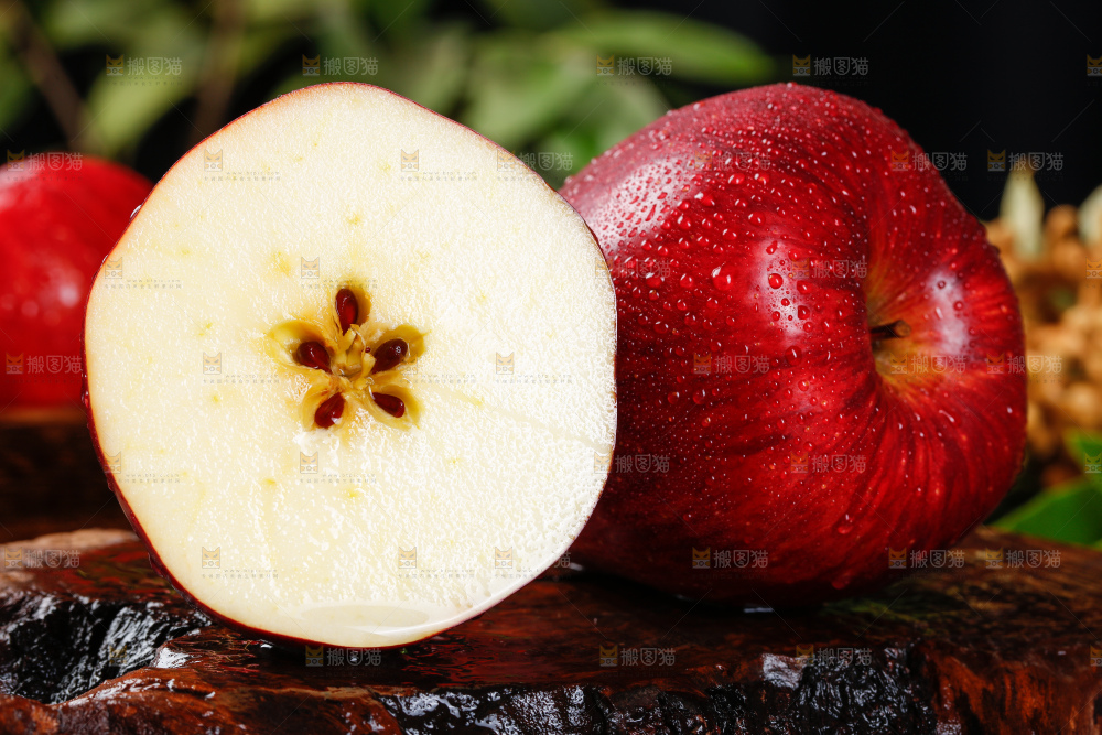 深底上放着甘肃花牛苹果