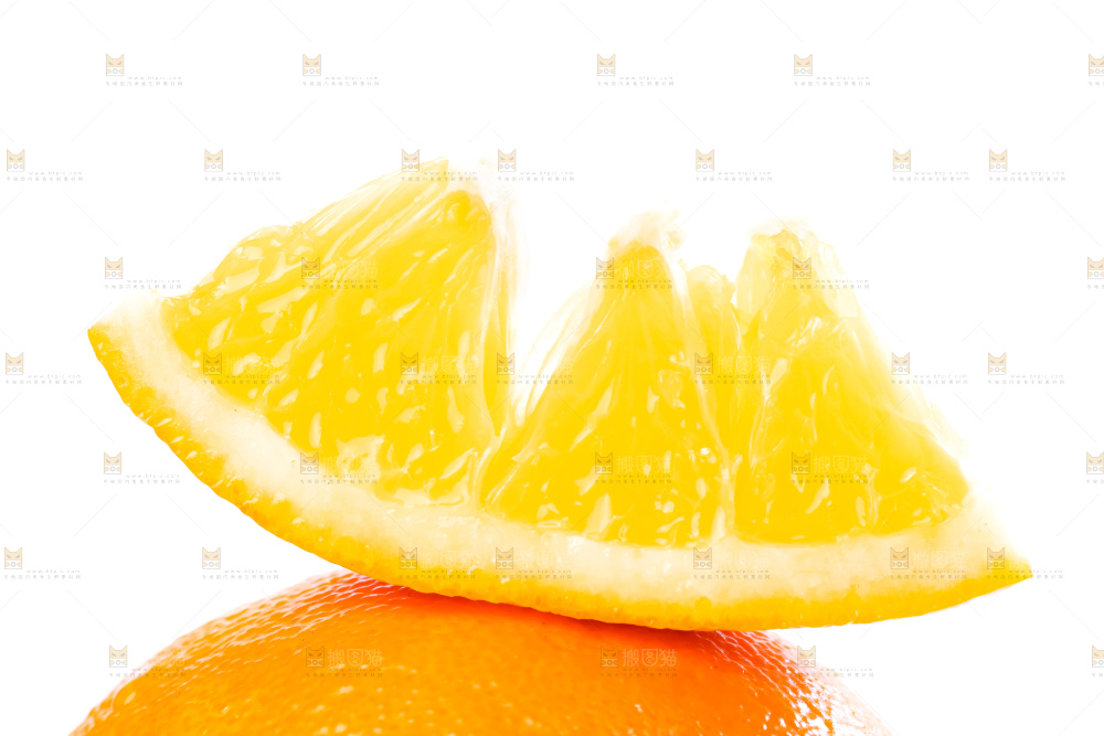 白底上的江西脐橙