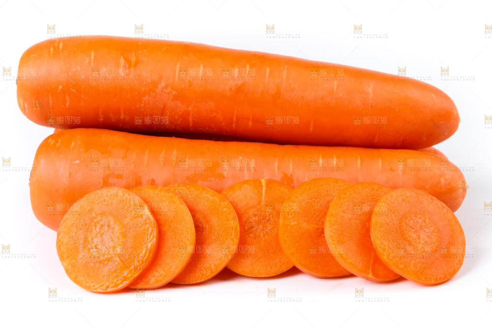 白底上的胡萝卜