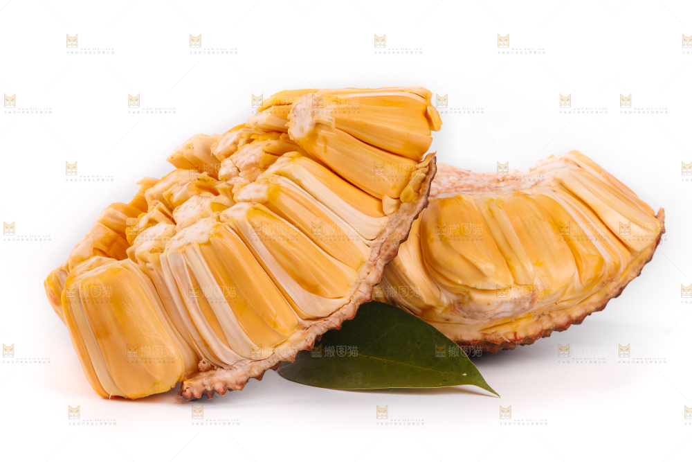 白底上的泰国菠萝蜜