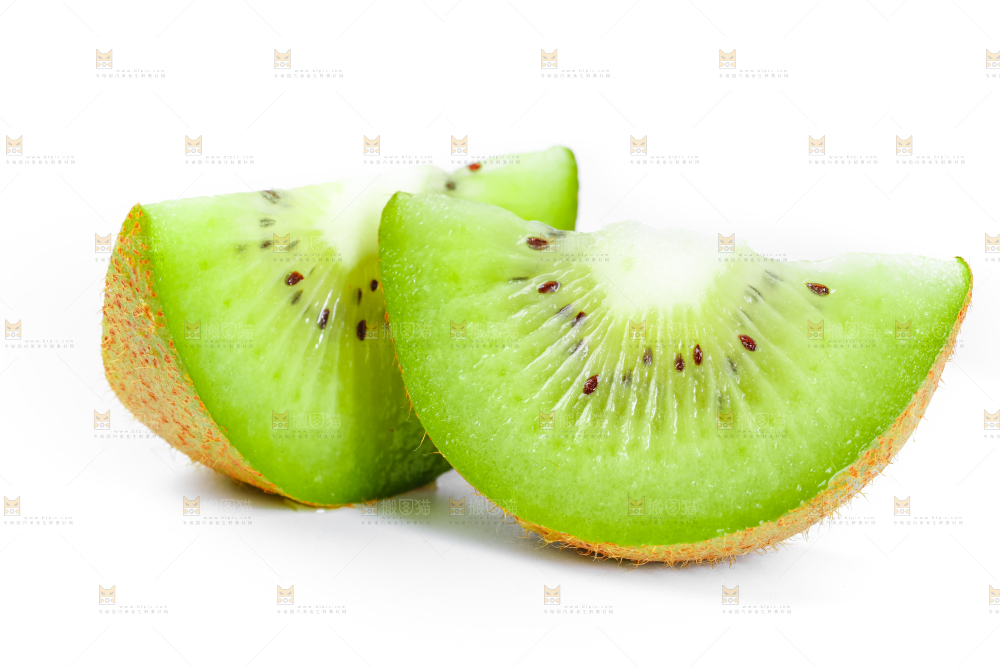 白底上放着猕猴桃