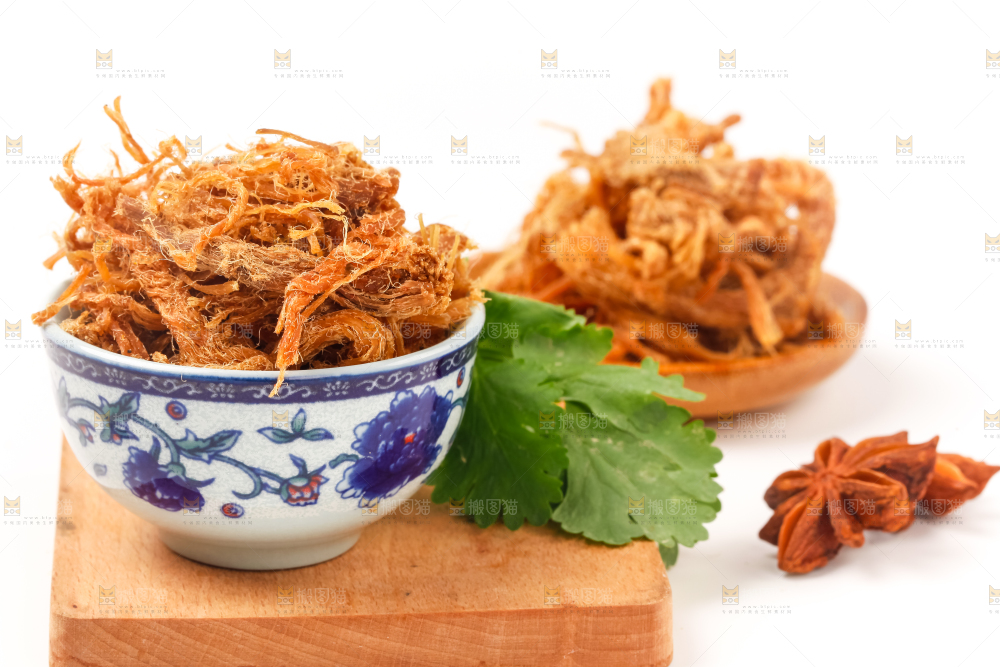 碗里装着肉干