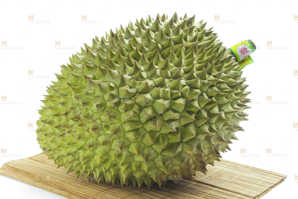 白底上放着猫山王榴莲