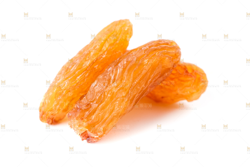 白底上放着树上黄葡萄干