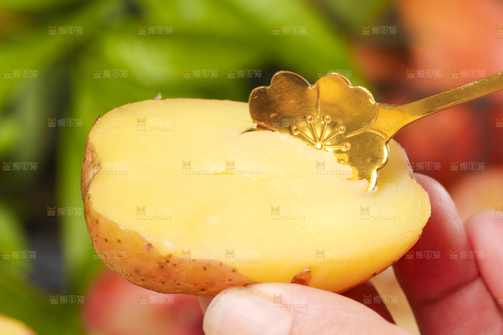 手里拿着土豆