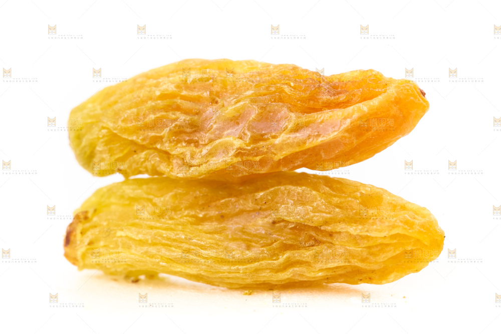 白底上摆放着绿葡萄干