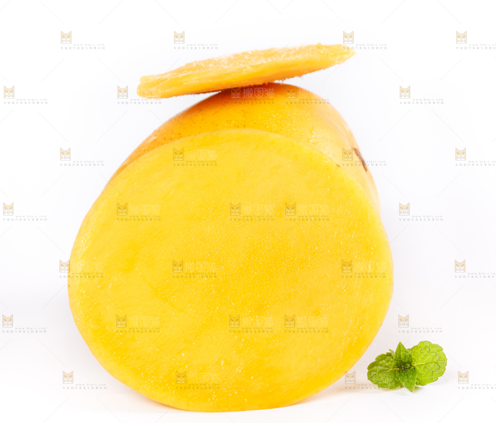 白底上摆放着黄金澳芒