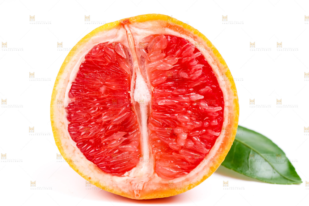 白底上摆放着南非西柚