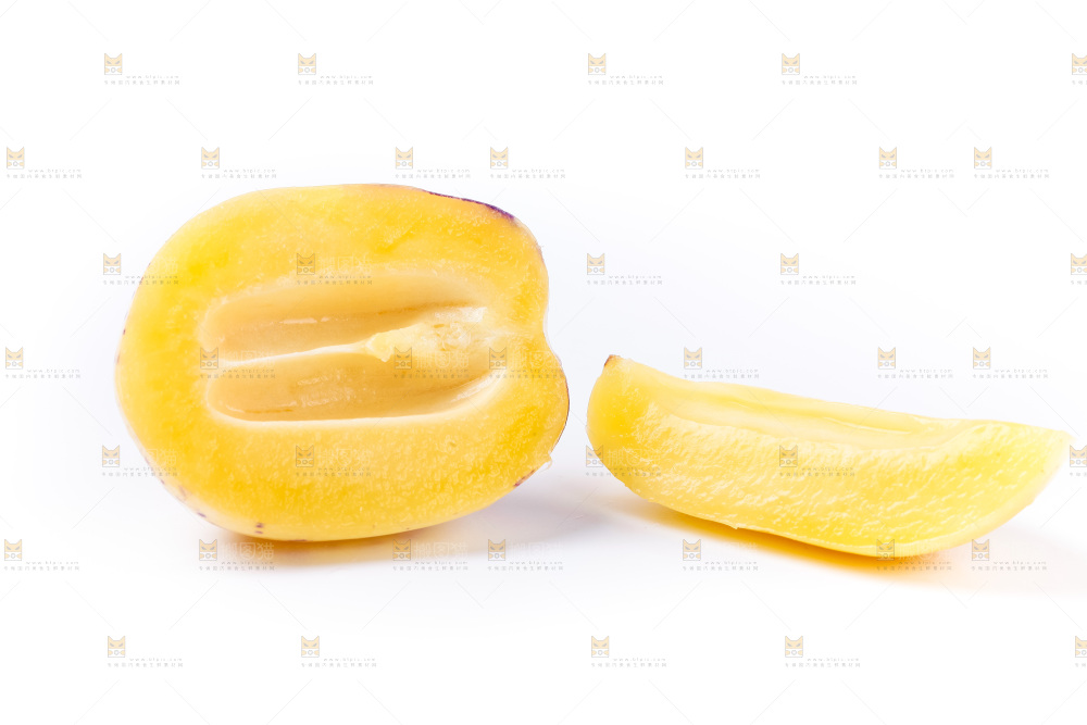 浅底上摆放着黄肉人参果