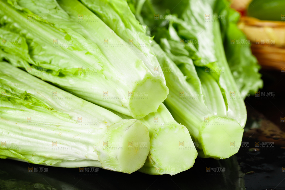黑底上的油麦菜