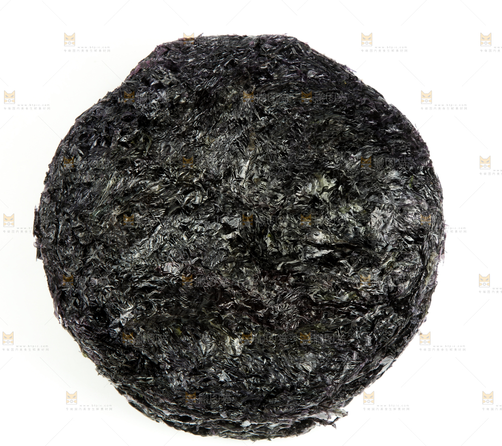 白底上的紫菜