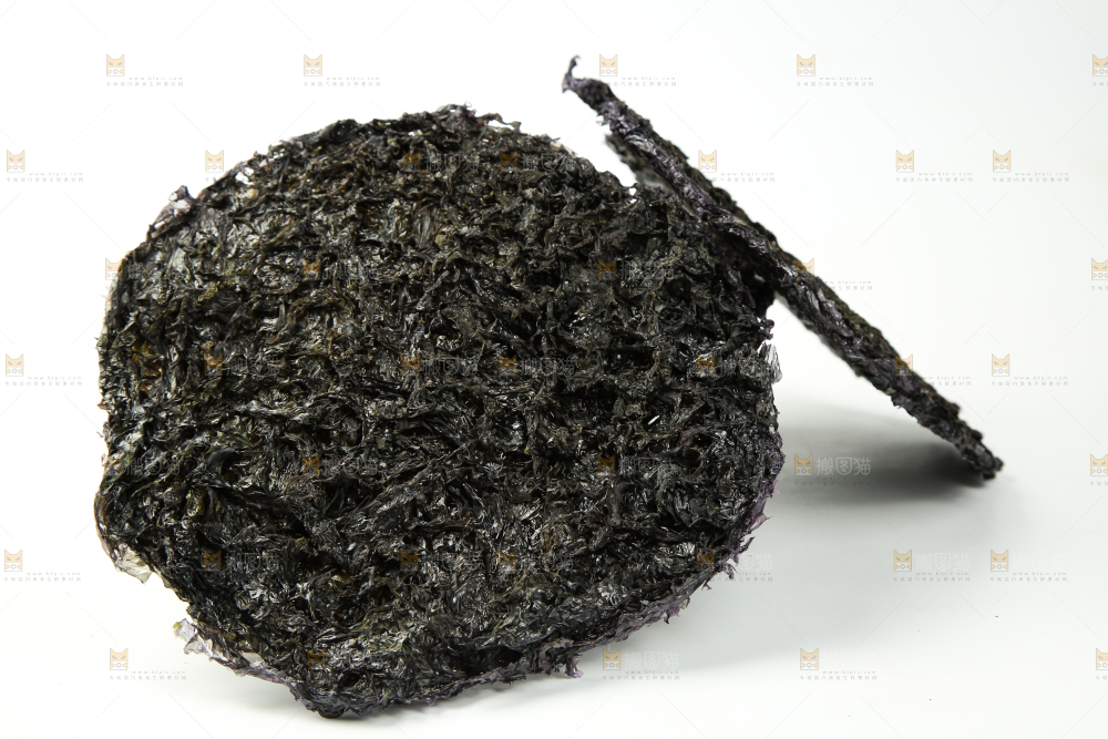 白底上的紫菜