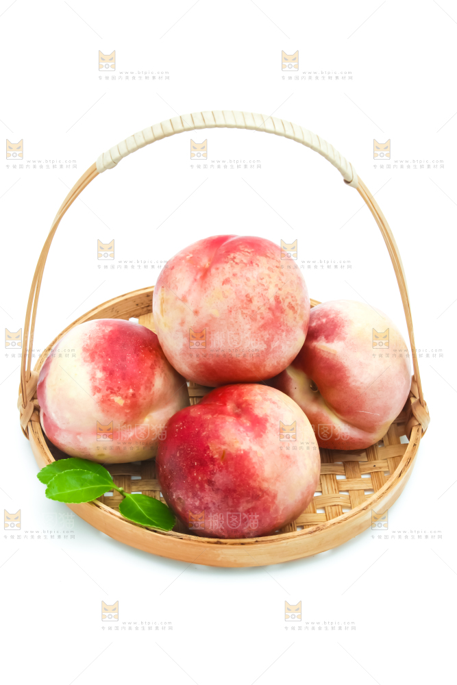 白底上的澳洲油桃