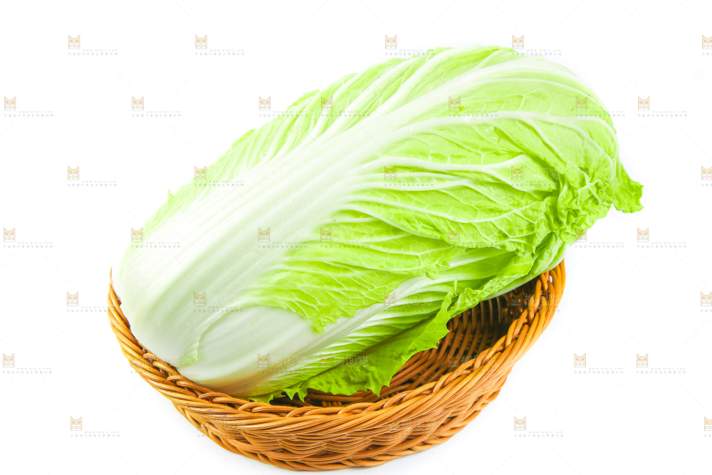 篮子上放着大白菜