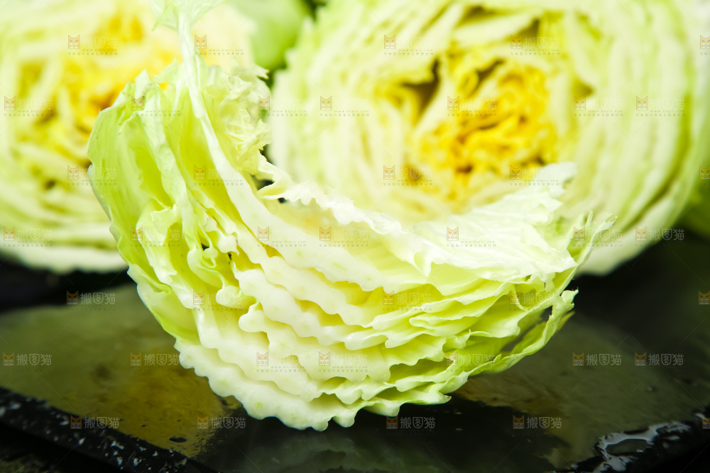黑底上放着大白菜