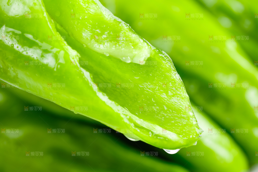 切开的青辣椒