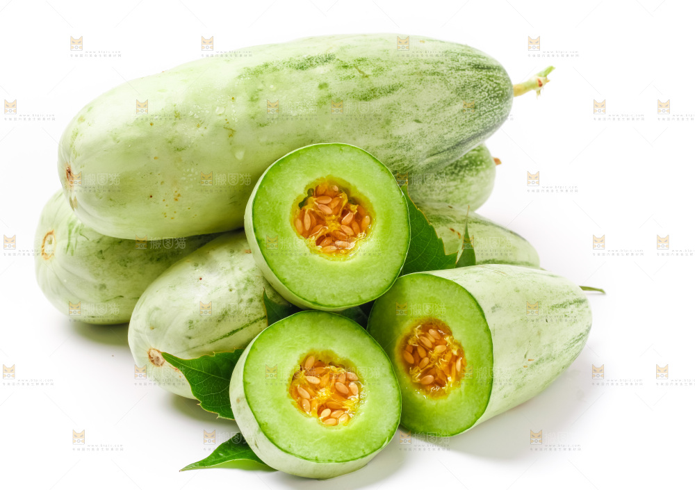 白底上放着新鲜羊角蜜