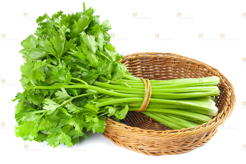 篮子里装着芹菜