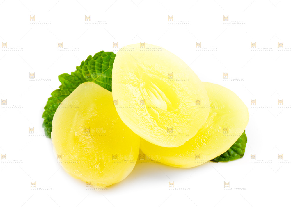 白底上的黄橄榄