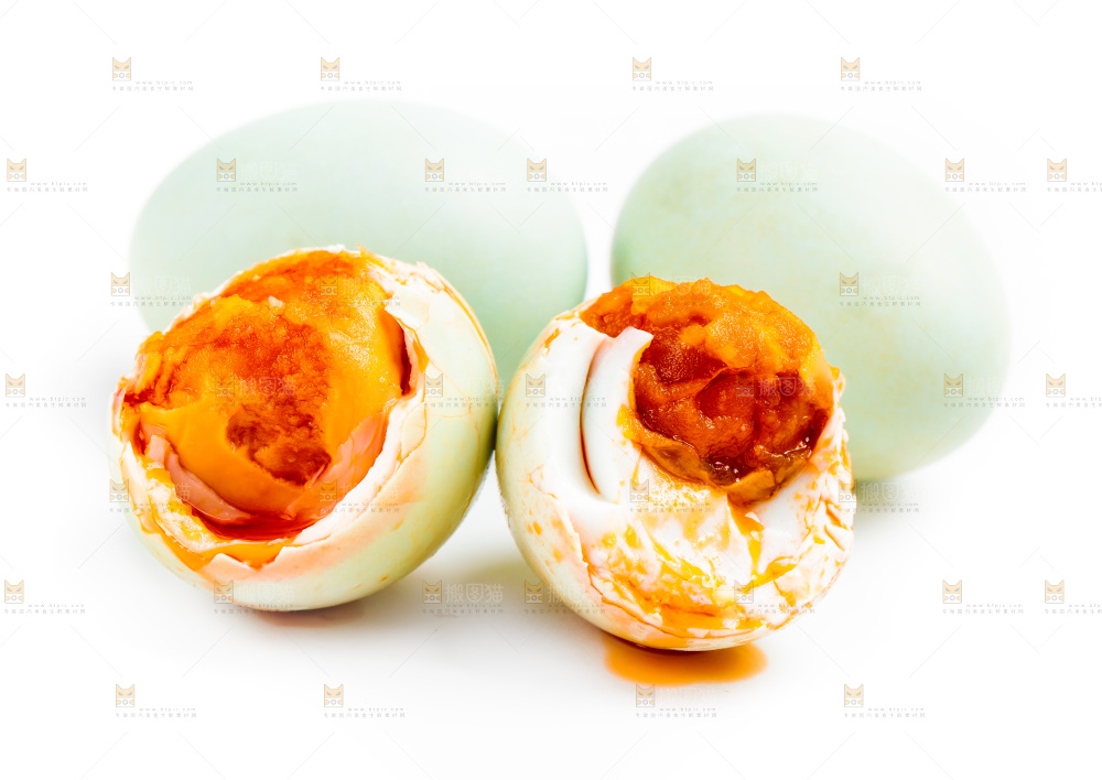 白底上的咸鸭蛋