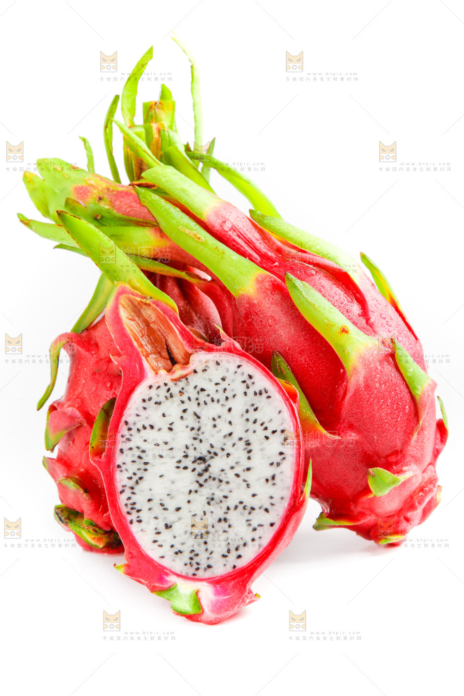 白底上放着越南白心火龙果