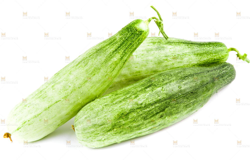 白底上的山东羊角蜜甜瓜