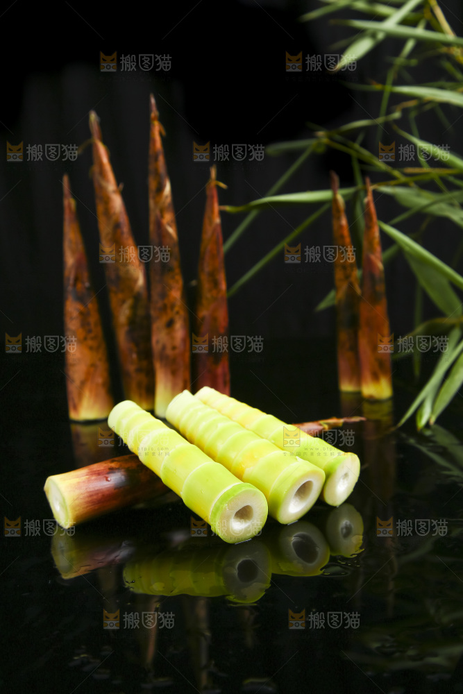 黑底上放着临安春笋