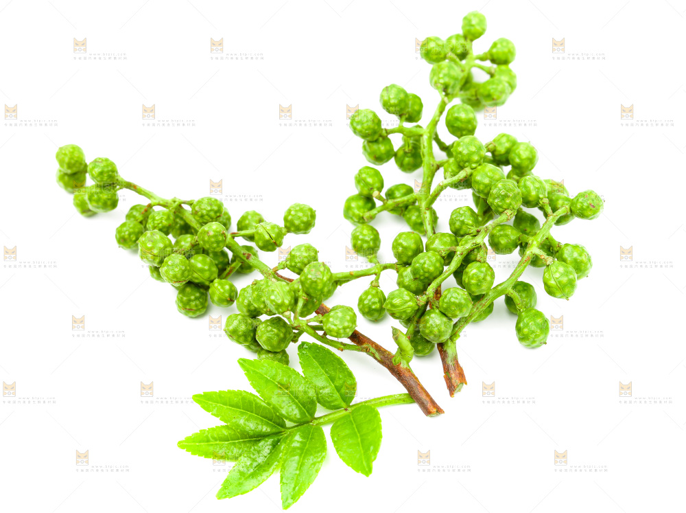 白底上的青花椒