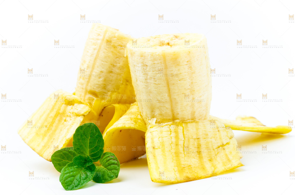 白底上放着广西小米蕉