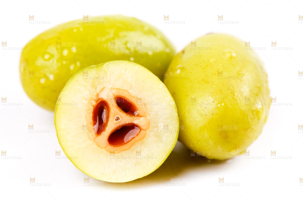 白底上放着橄榄