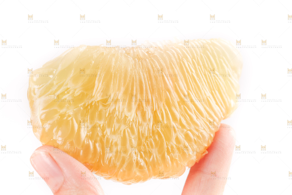 白底上的白心蜜柚