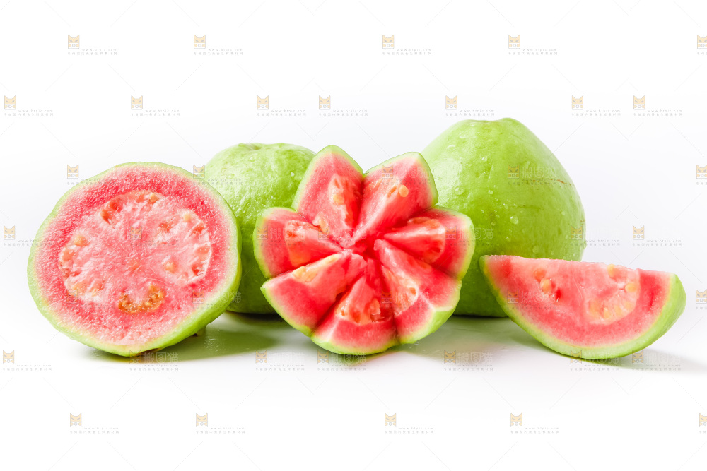 白底上放着广西红心芭乐