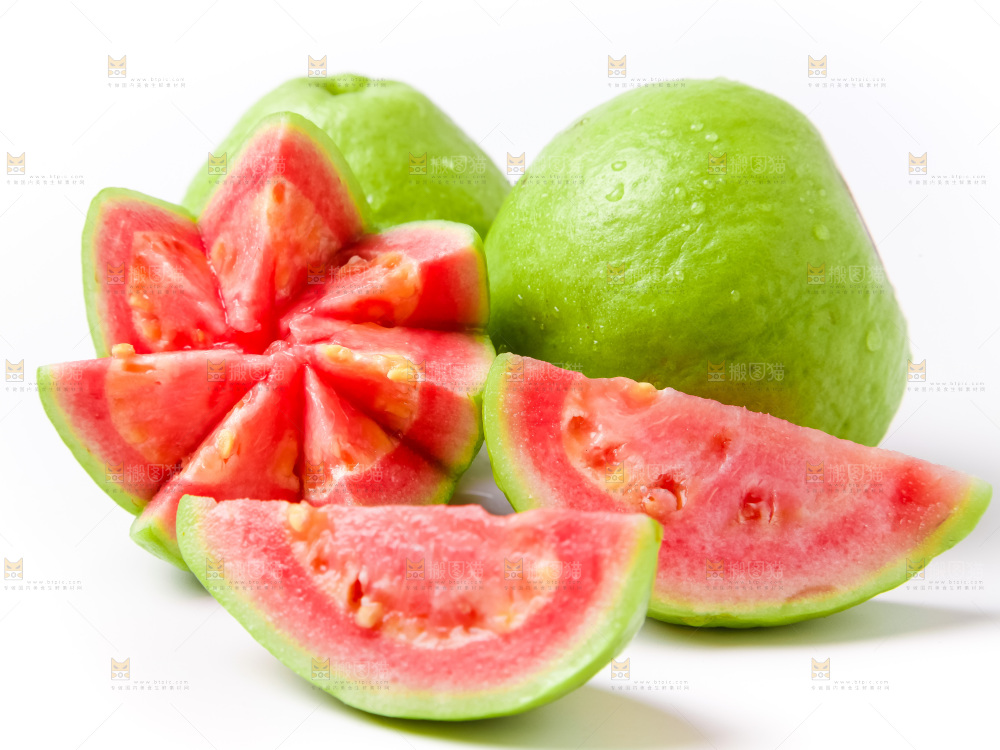 白底上放着广西红心芭乐