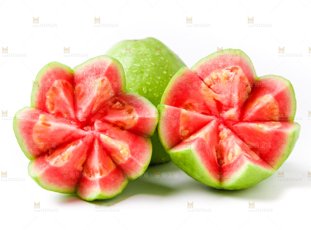 白底上放着广西红心芭乐