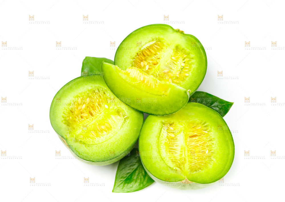 浅底上的山东绿宝石甜瓜