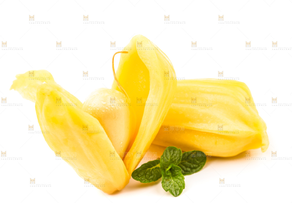 白底上放着海南菠萝蜜