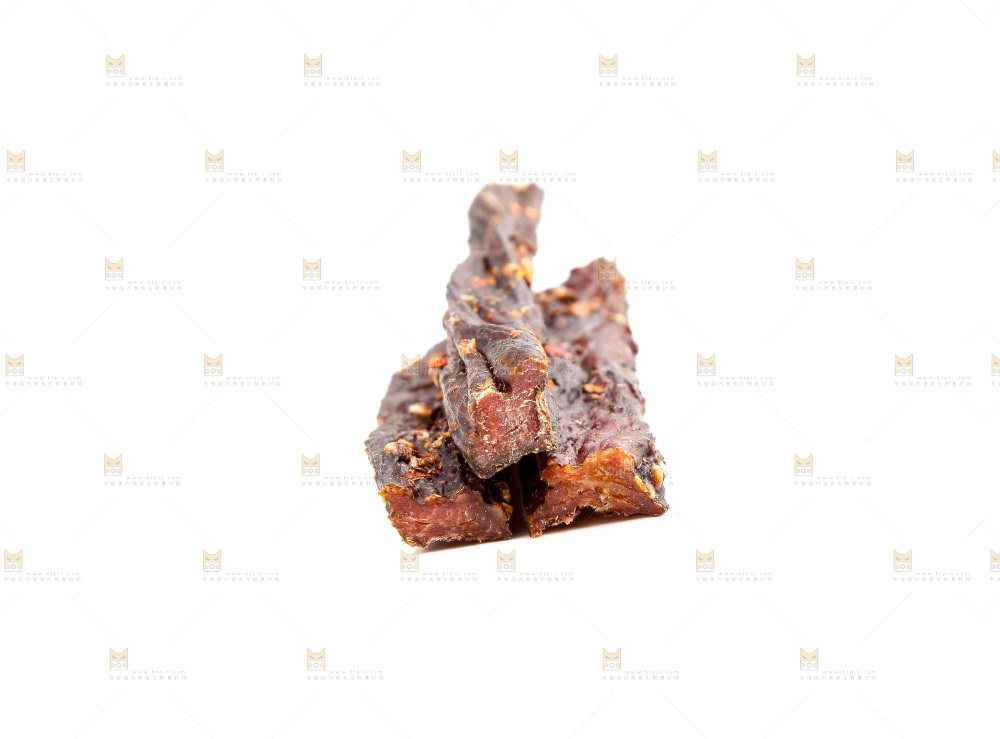 白底上的牛肉干