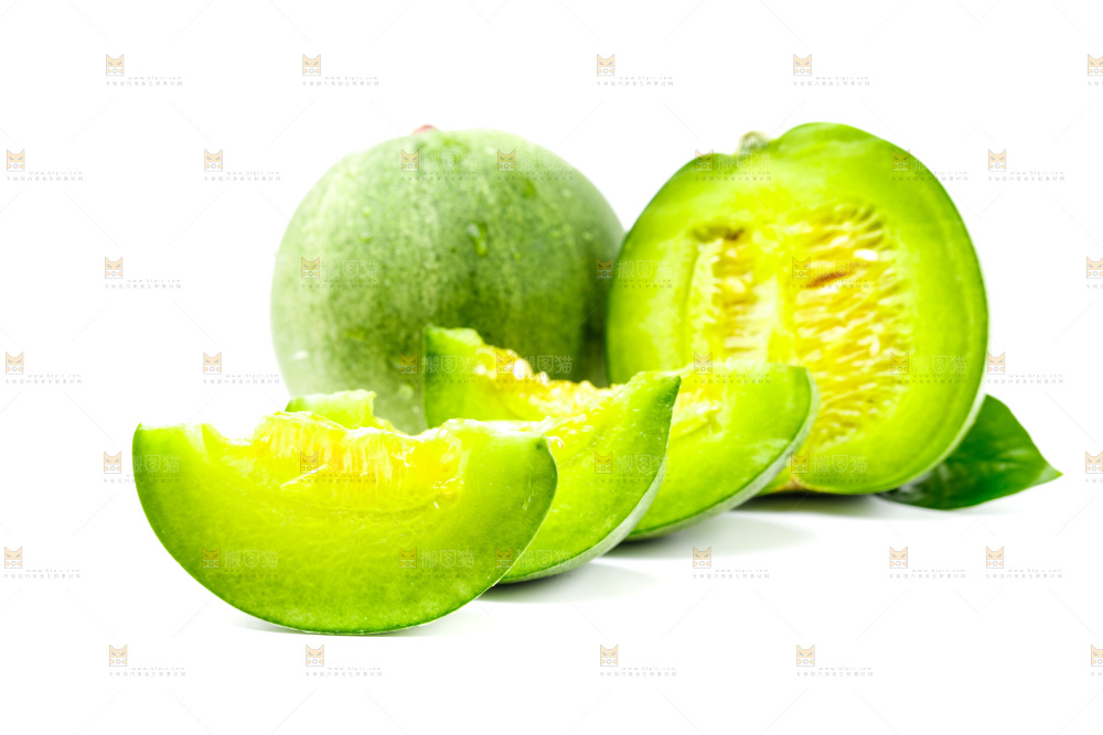 浅底上的山东绿宝石甜瓜