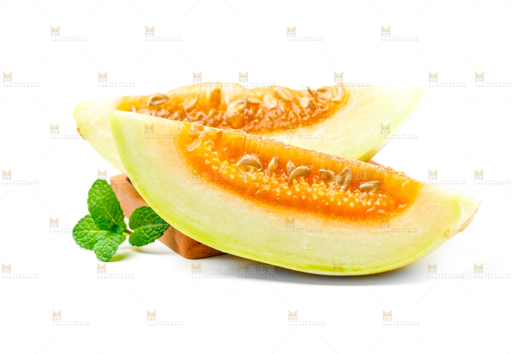 木板上的蜜瓜