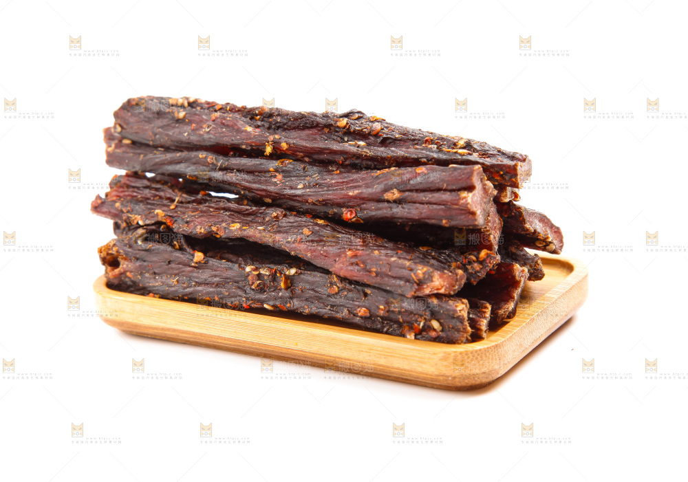 白底上的牛肉干