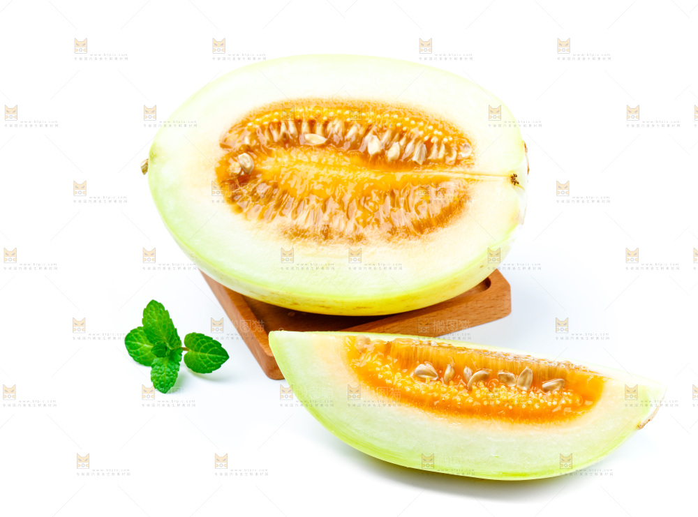 木板上的蜜瓜