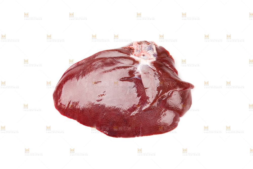 白底上的猪肝