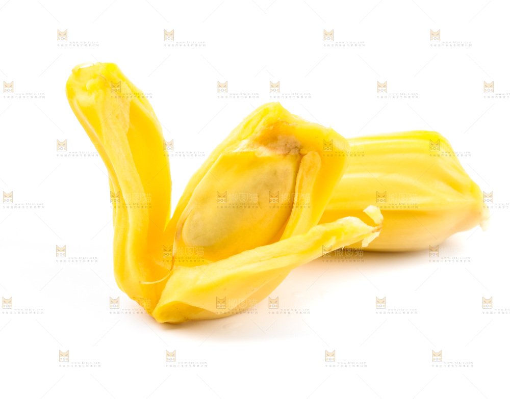 白底上放着海南菠萝蜜
