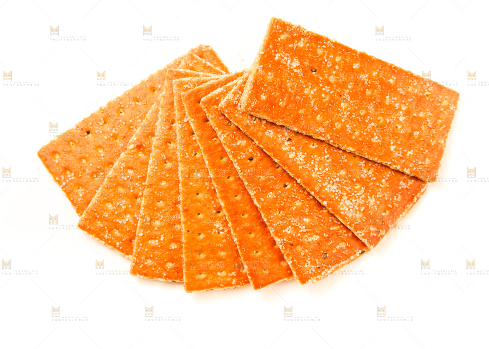 白底上的饼干