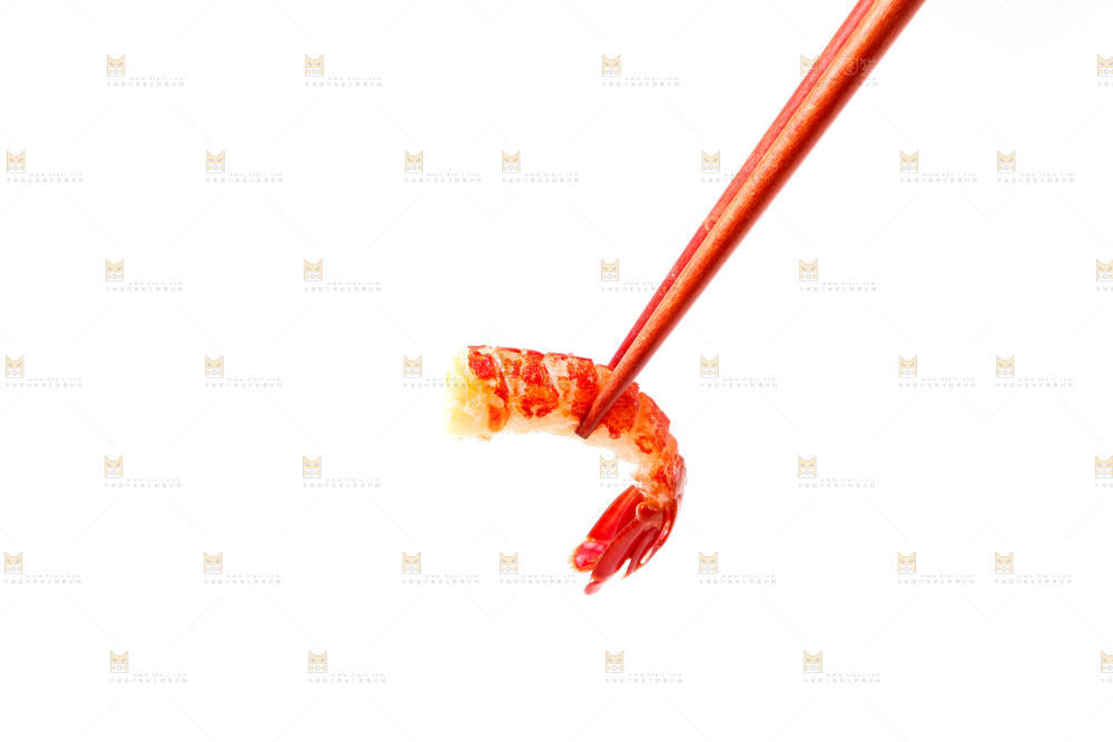 白底上的龙虾尾