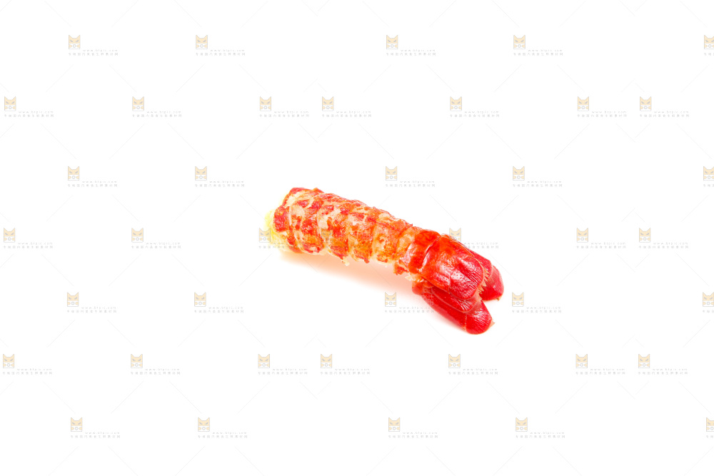 白底上的龙虾尾