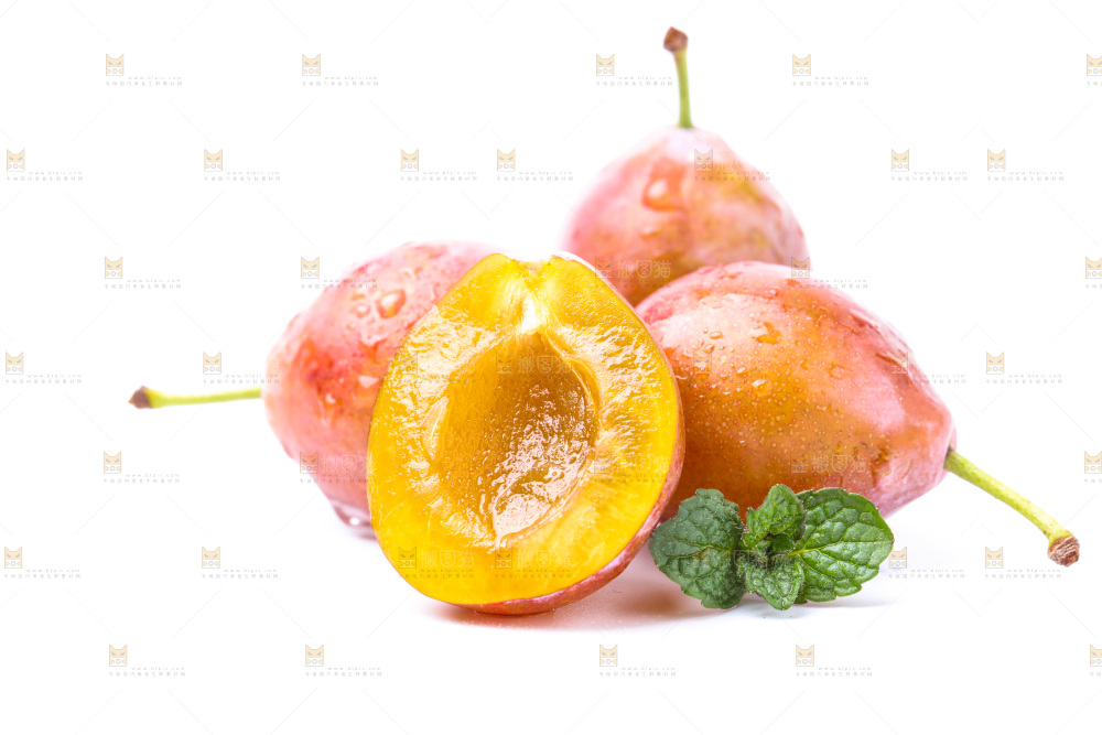 白底上的新疆法兰西西梅