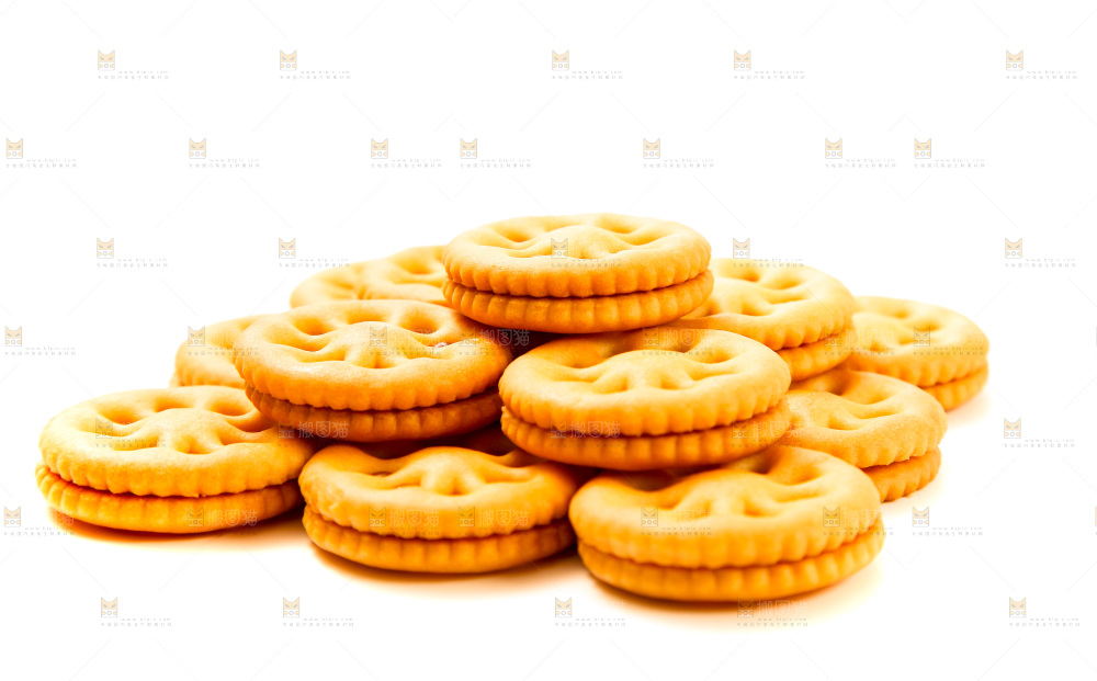 白底的夹心饼干