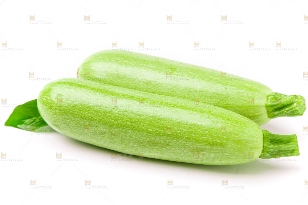 白底上放着西葫芦
