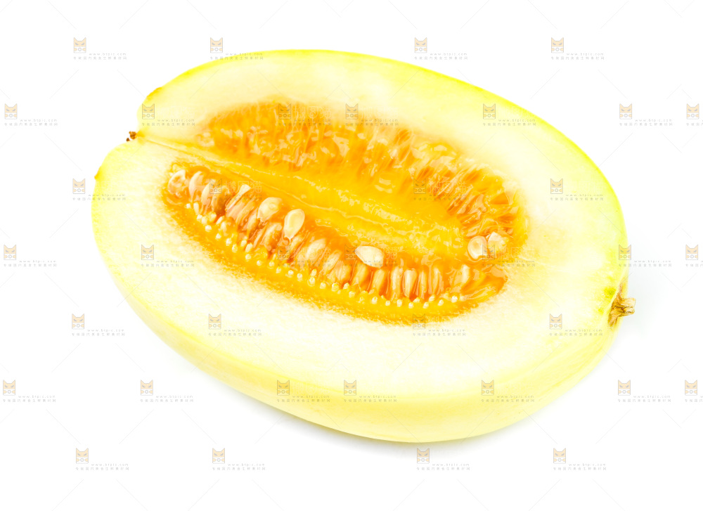 白底上的黄皮香瓜